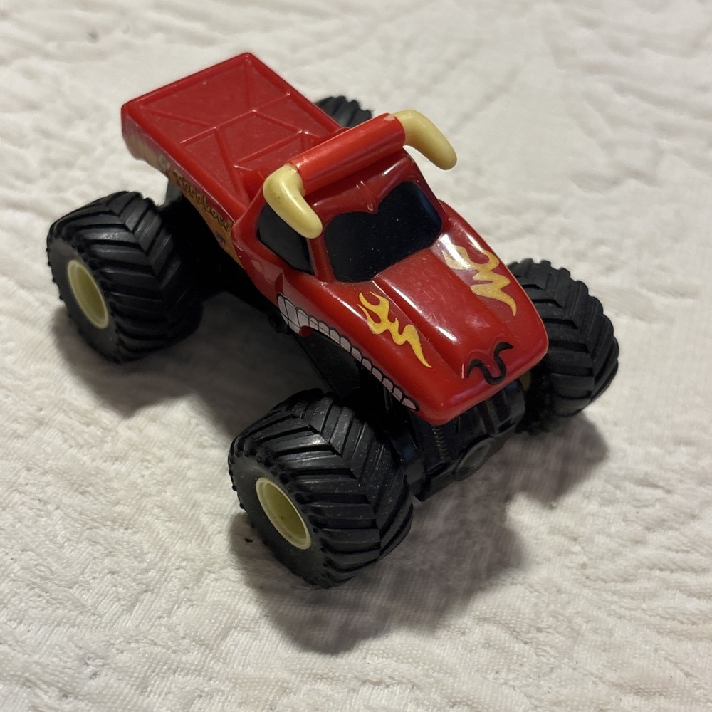 Hot Wheels Monster Trucks El Toro Loco Bright Red White Horns Wheels 1:64 Loose